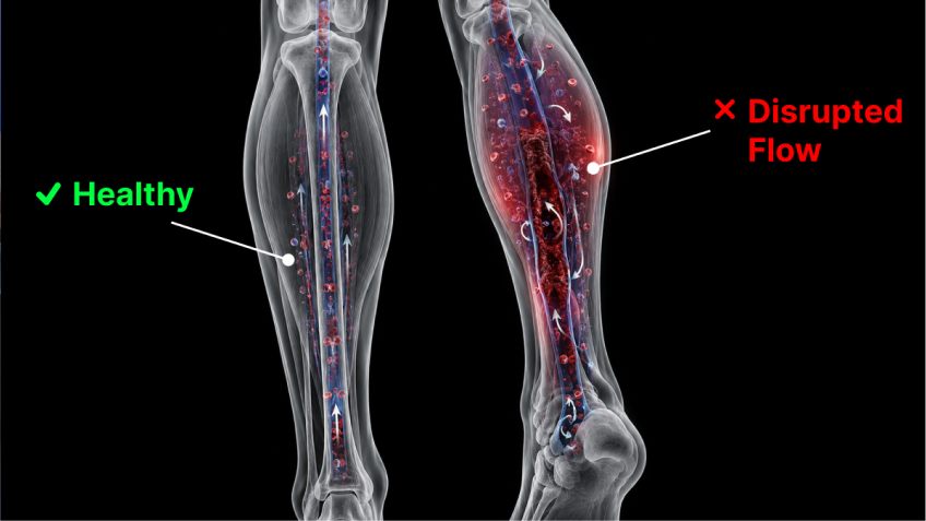 How the calf pump moves blood upward